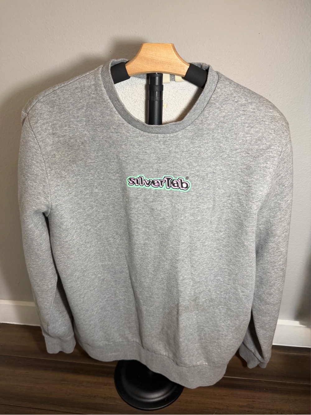 Levi’s SilverTab Light Gray Crewneck Sweatshirt with Logo